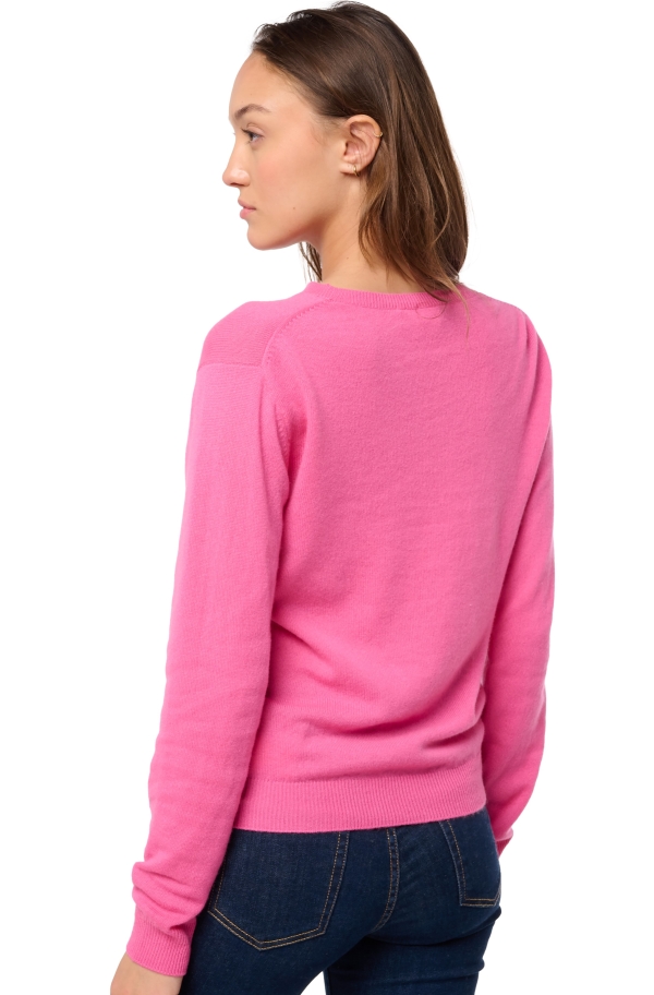 Cashmere ladies round necks thalia first flashy rose m