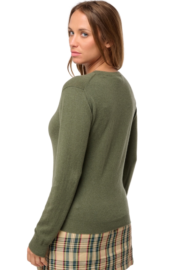 Cashmere ladies round necks thalia first kaki 2025 2xl