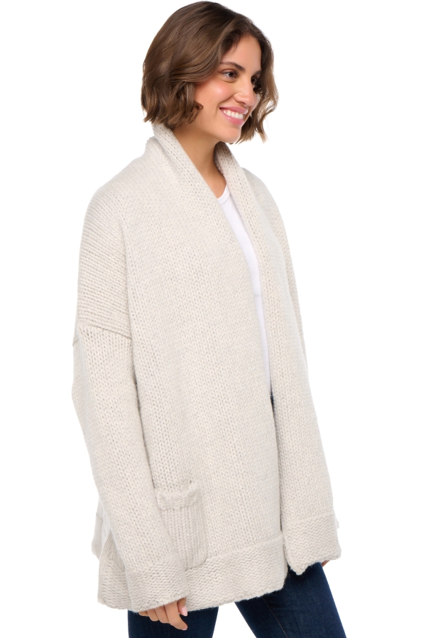 Cashmere ladies vienne flanelle chine natural ecru l