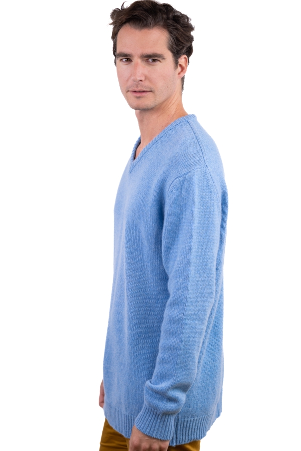 Cashmere men atman azur blue chine xs