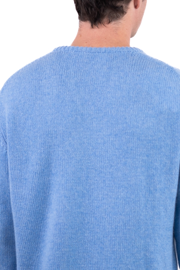 Cashmere men atman azur blue chine xs