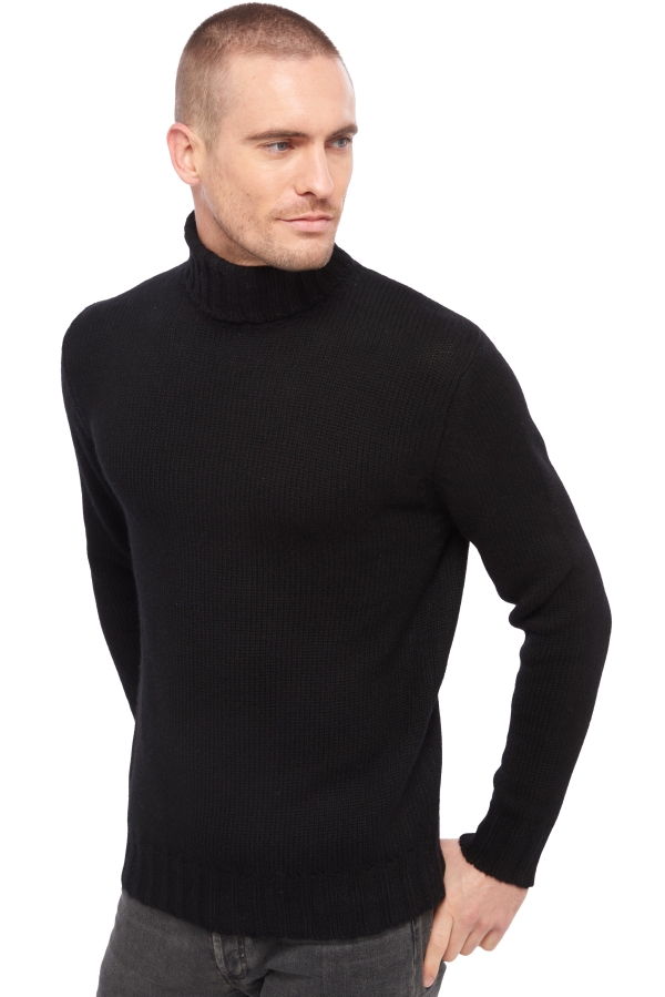 Cashmere men chunky sweater achille black s