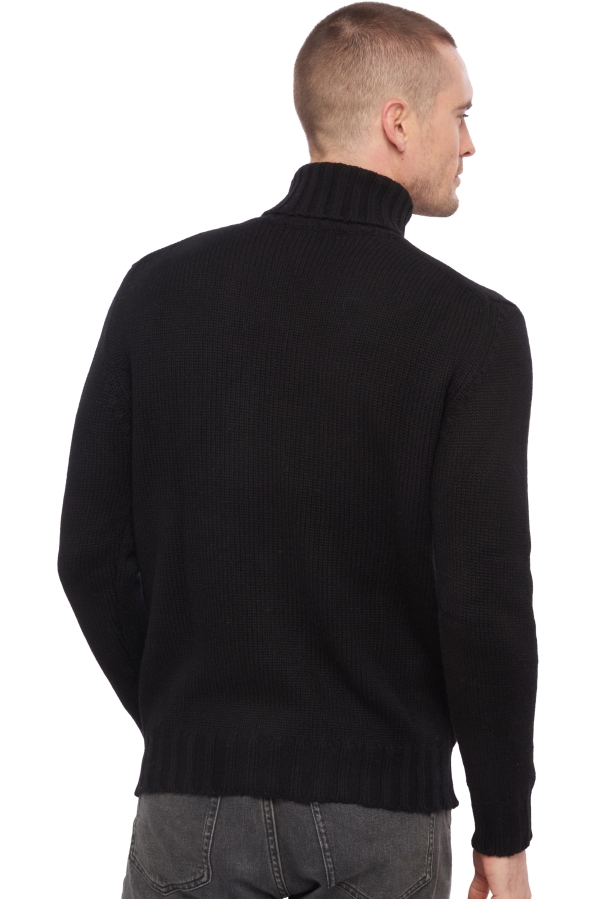 Cashmere men chunky sweater achille black xs