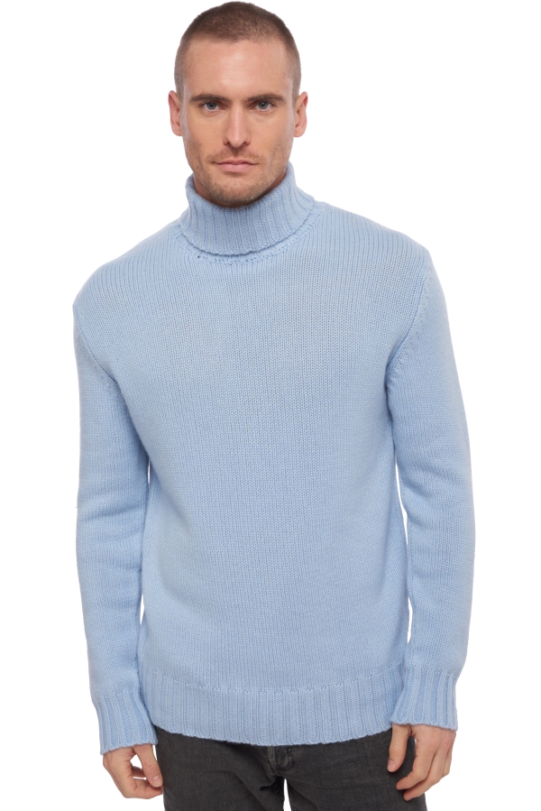 Cashmere men chunky sweater achille ciel 2xl