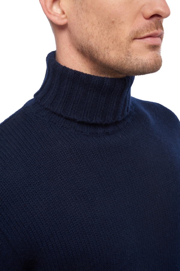 Cashmere men chunky sweater achille dress blue 2xl