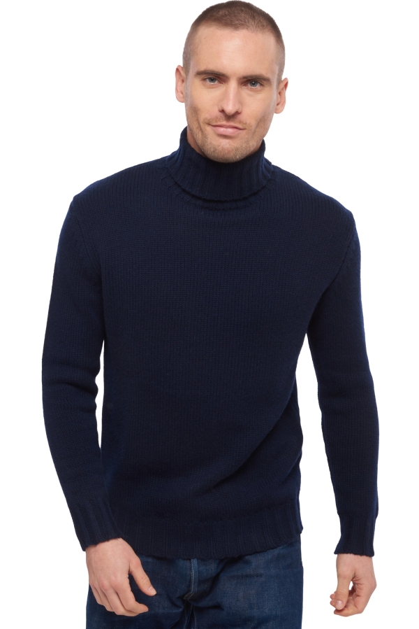 Cashmere men chunky sweater achille dress blue 3xl