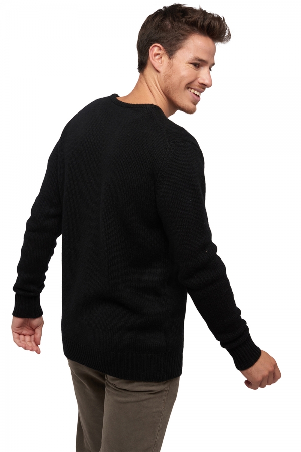 Cashmere men chunky sweater bilal black xs