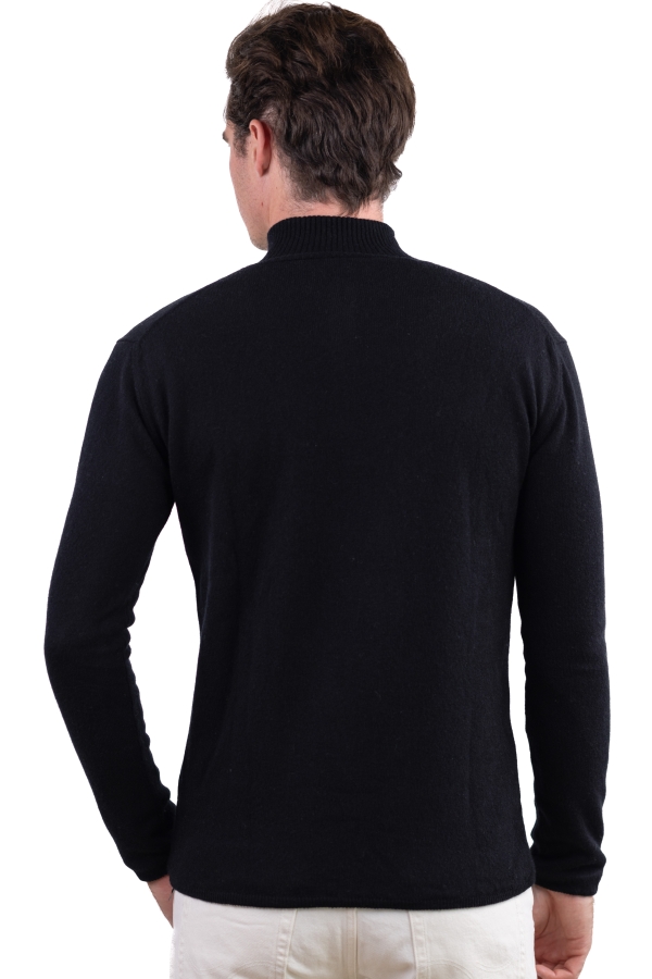 Cashmere men chunky sweater cilio black natural stone 2xl