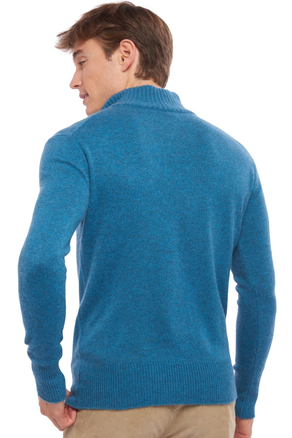 Cashmere men chunky sweater donovan manor blue 3xl