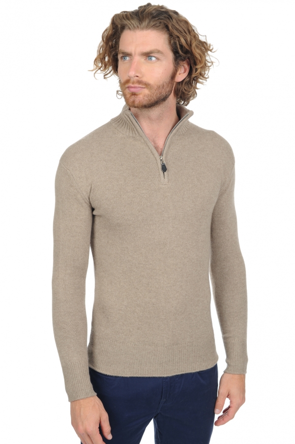 Cashmere men chunky sweater donovan premium dolma natural 4xl