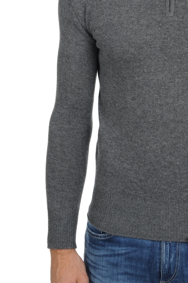 Cashmere men chunky sweater donovan premium premium graphite s