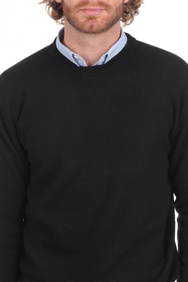 Cashmere men chunky sweater nestor 4f premium black 2xl