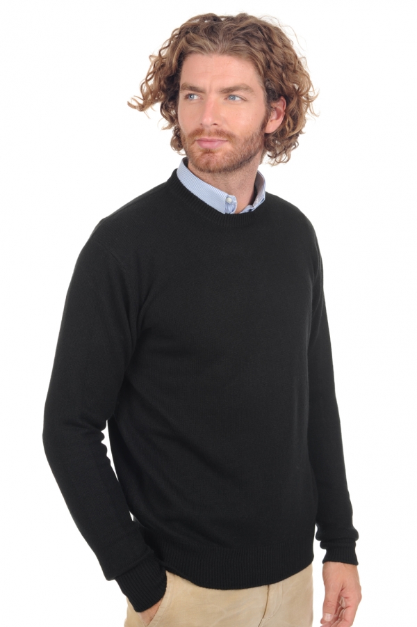 Cashmere men chunky sweater nestor 4f premium black 2xl