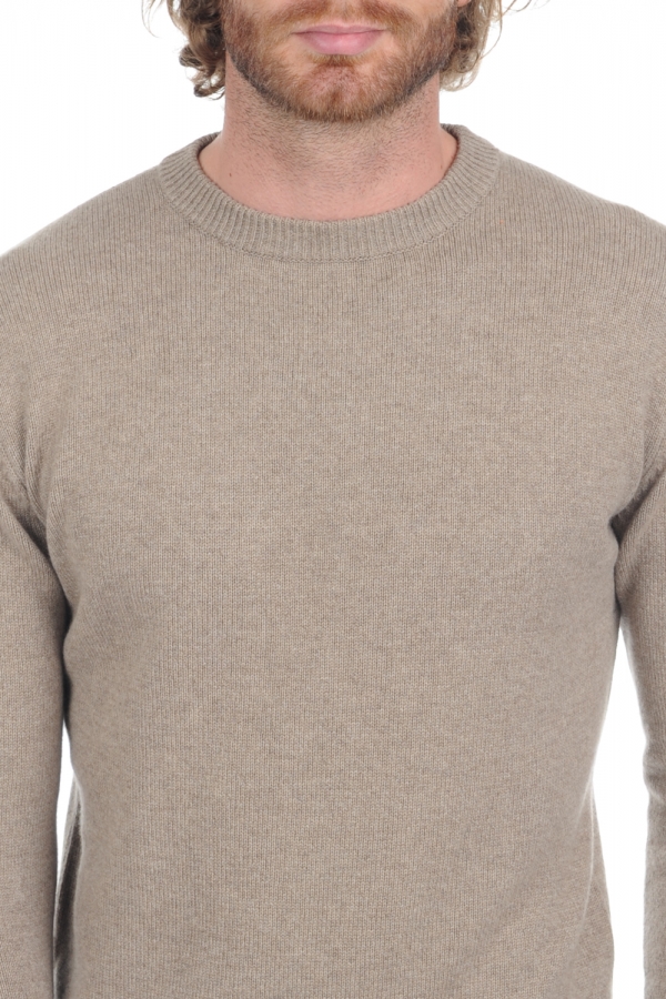 Cashmere men chunky sweater nestor 4f premium dolma natural 4xl