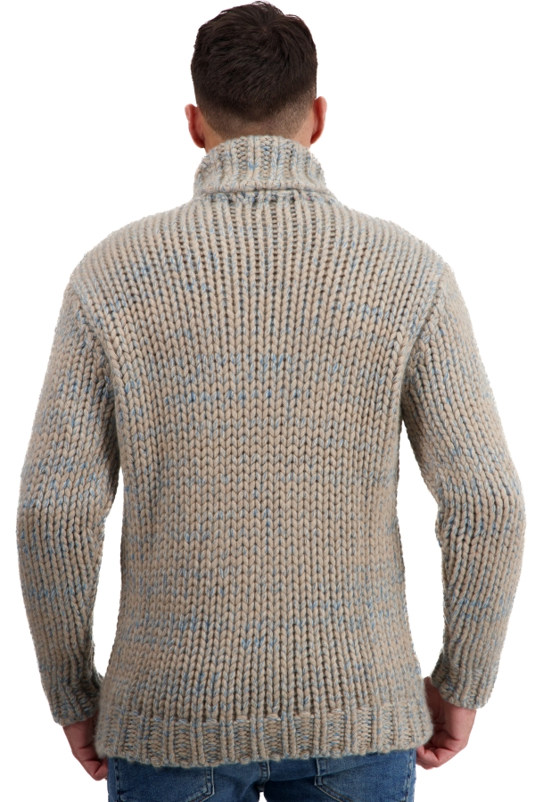 Cashmere men chunky sweater togo natural brown manor blue natural beige 4xl