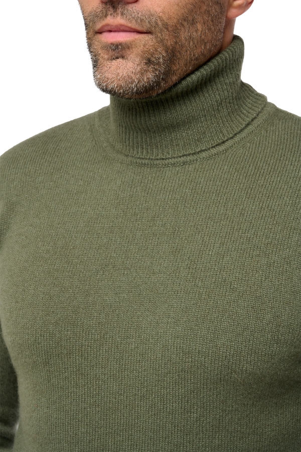 Cashmere men chunky sweater torino first kaki 2025 s