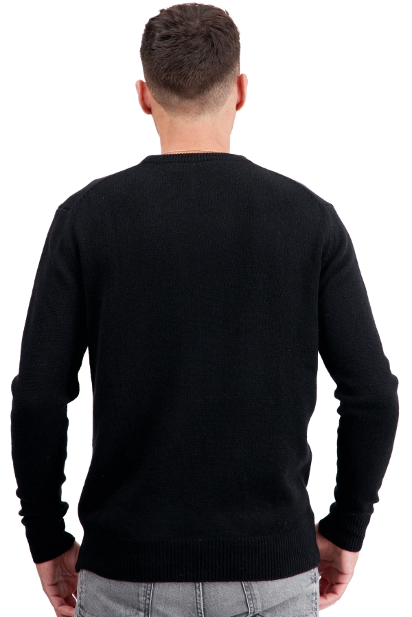 Cashmere men chunky sweater touraine first black 2xl