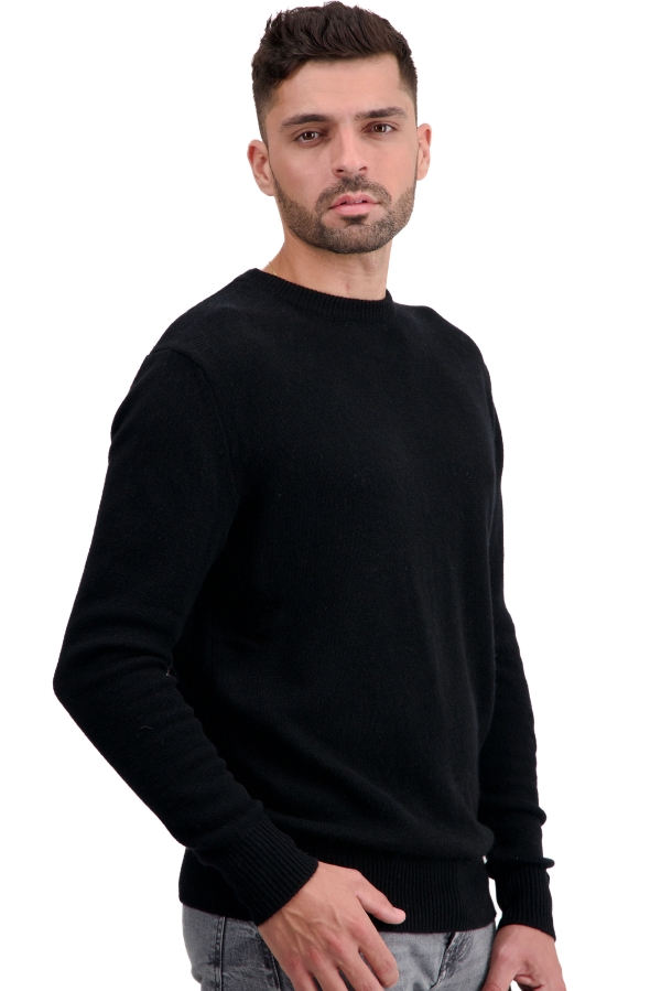 Cashmere men chunky sweater touraine first black l