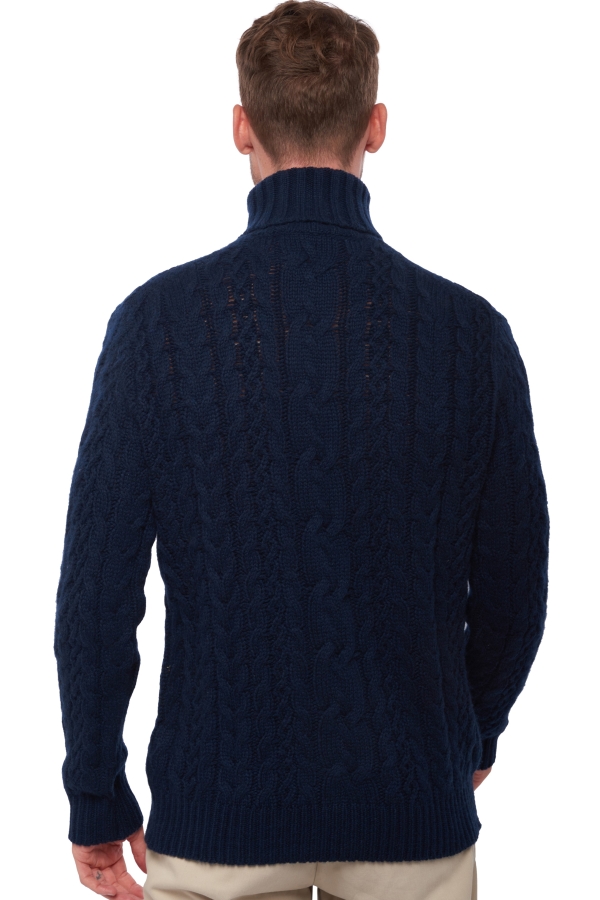 Cashmere men chunky sweater villepinte dress blue 2xl