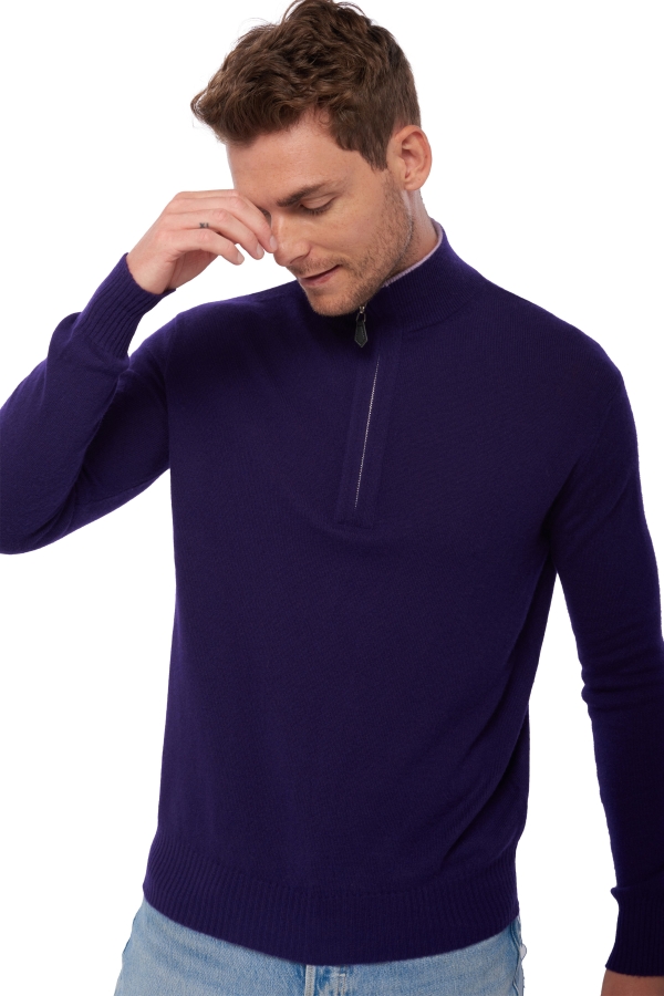 Cashmere men henri deep purple lilas xs