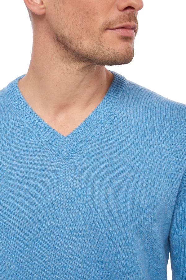 Cashmere men hippolyte 4f azur blue chine xs