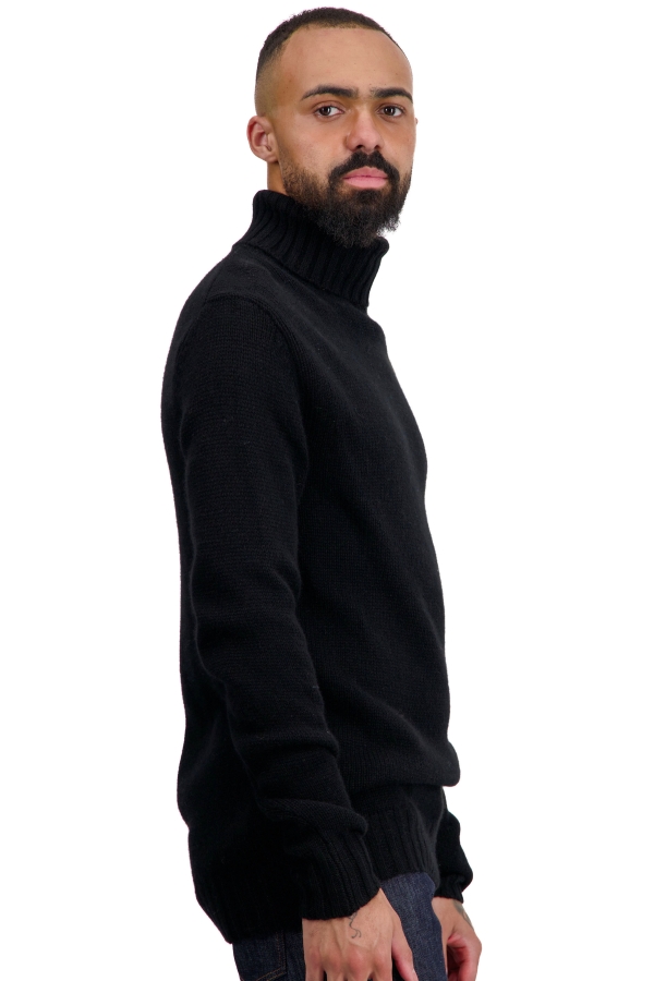 Cashmere men roll neck tobago first black 3xl