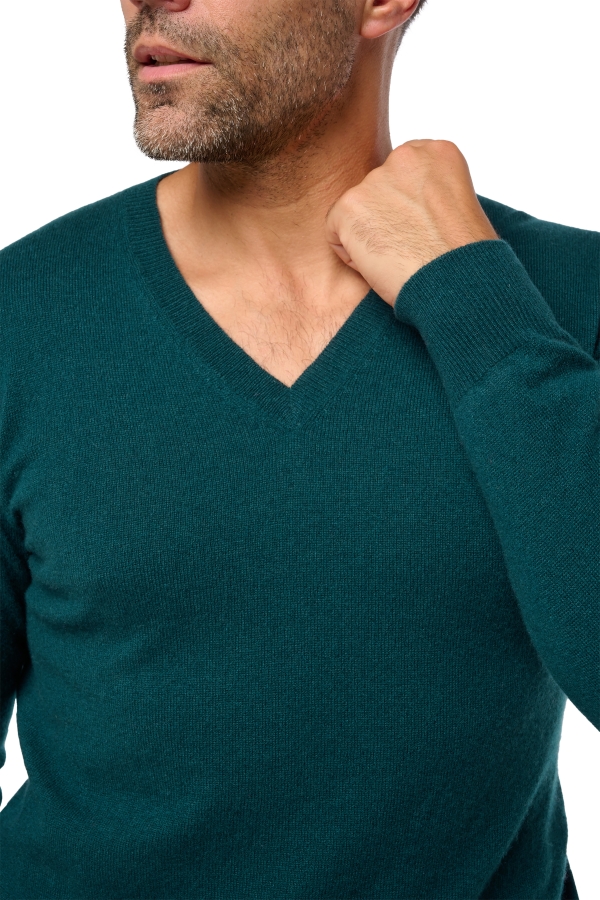 Cashmere men v necks tor first vert emeraude 2xl