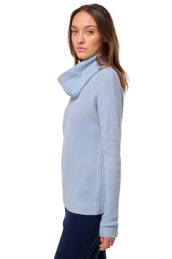 Yak ladies roll neck zenica sky blue s