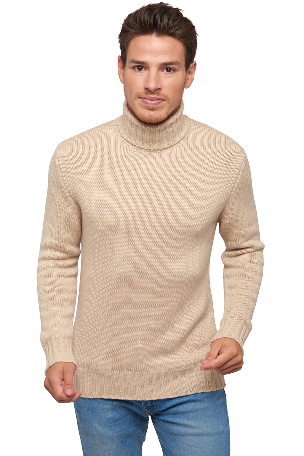  men chunky sweater natural chichi natural beige m
