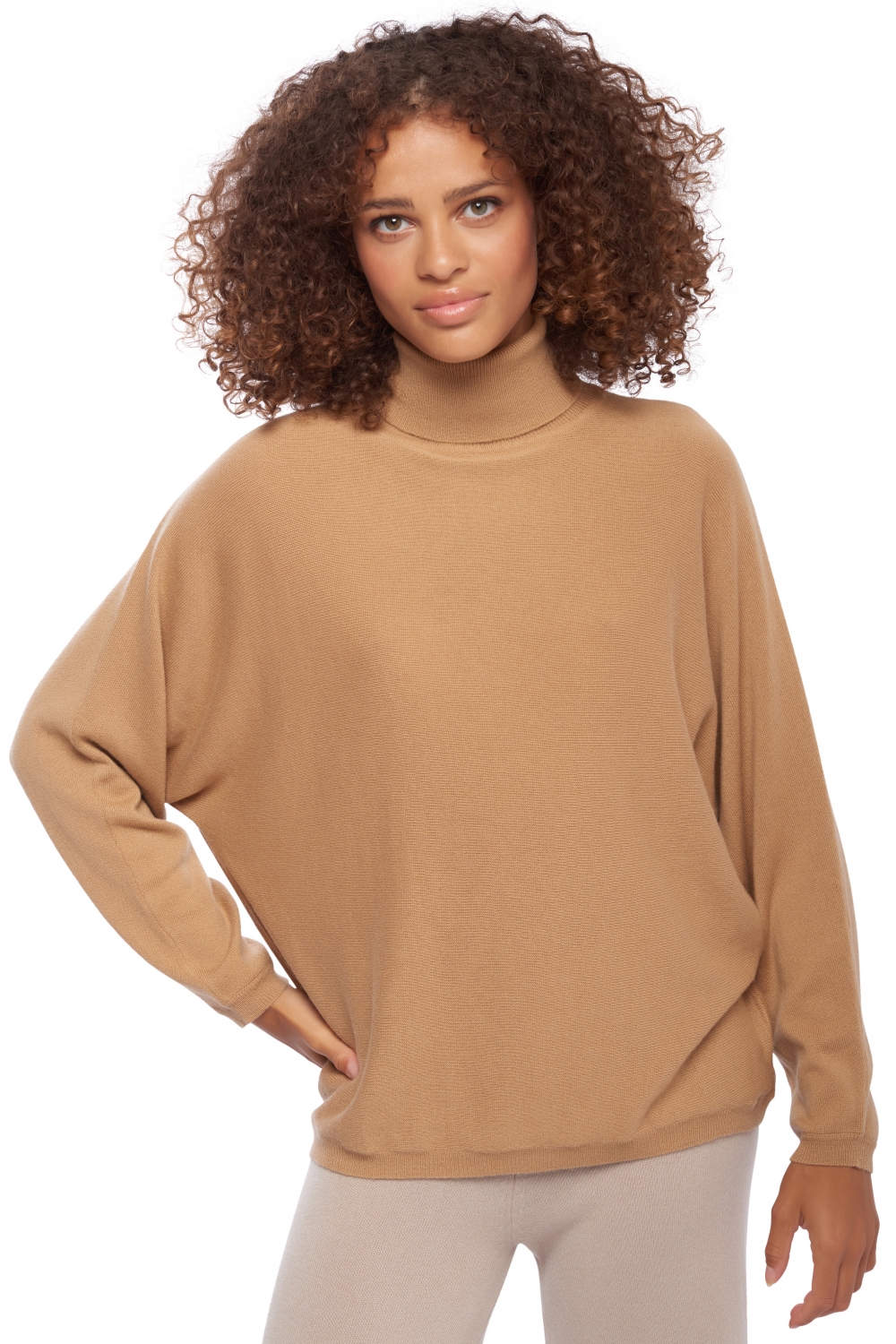 Cashmere ladies amarillo camel 2xl