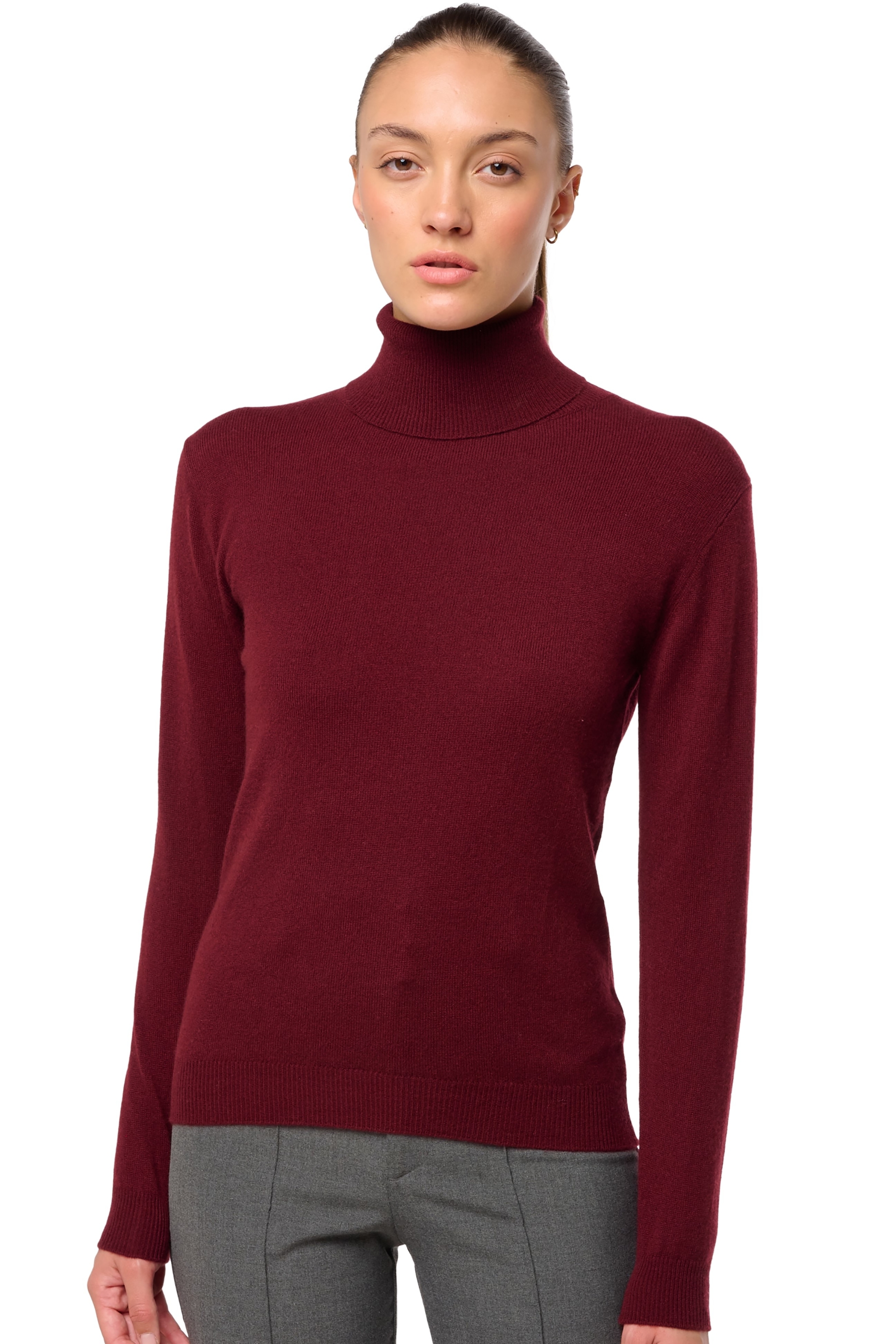 Cashmere ladies basic sweaters at low prices tale first deep violet m