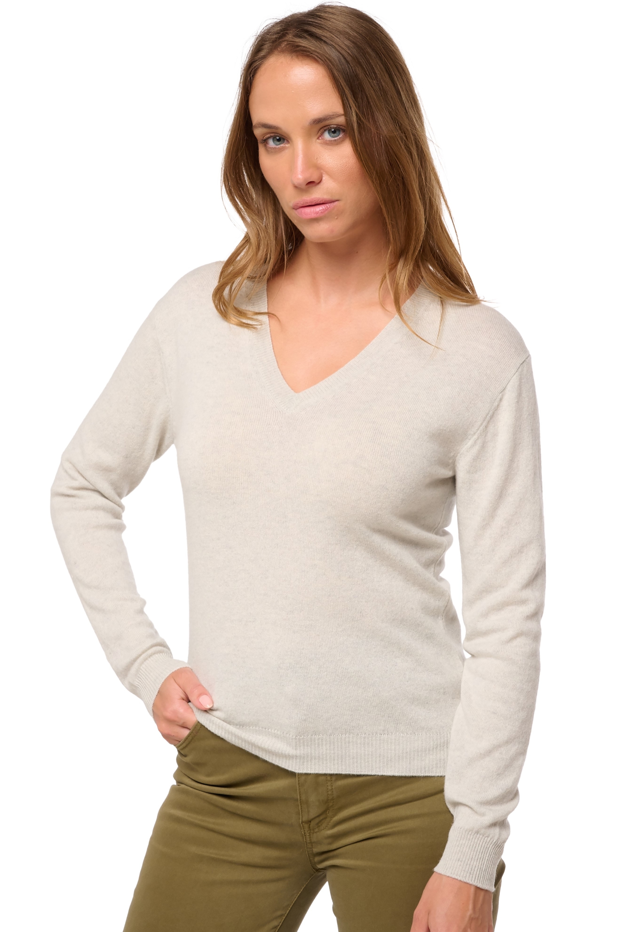 Cashmere ladies basic sweaters at low prices tessa first fluo white 2xl