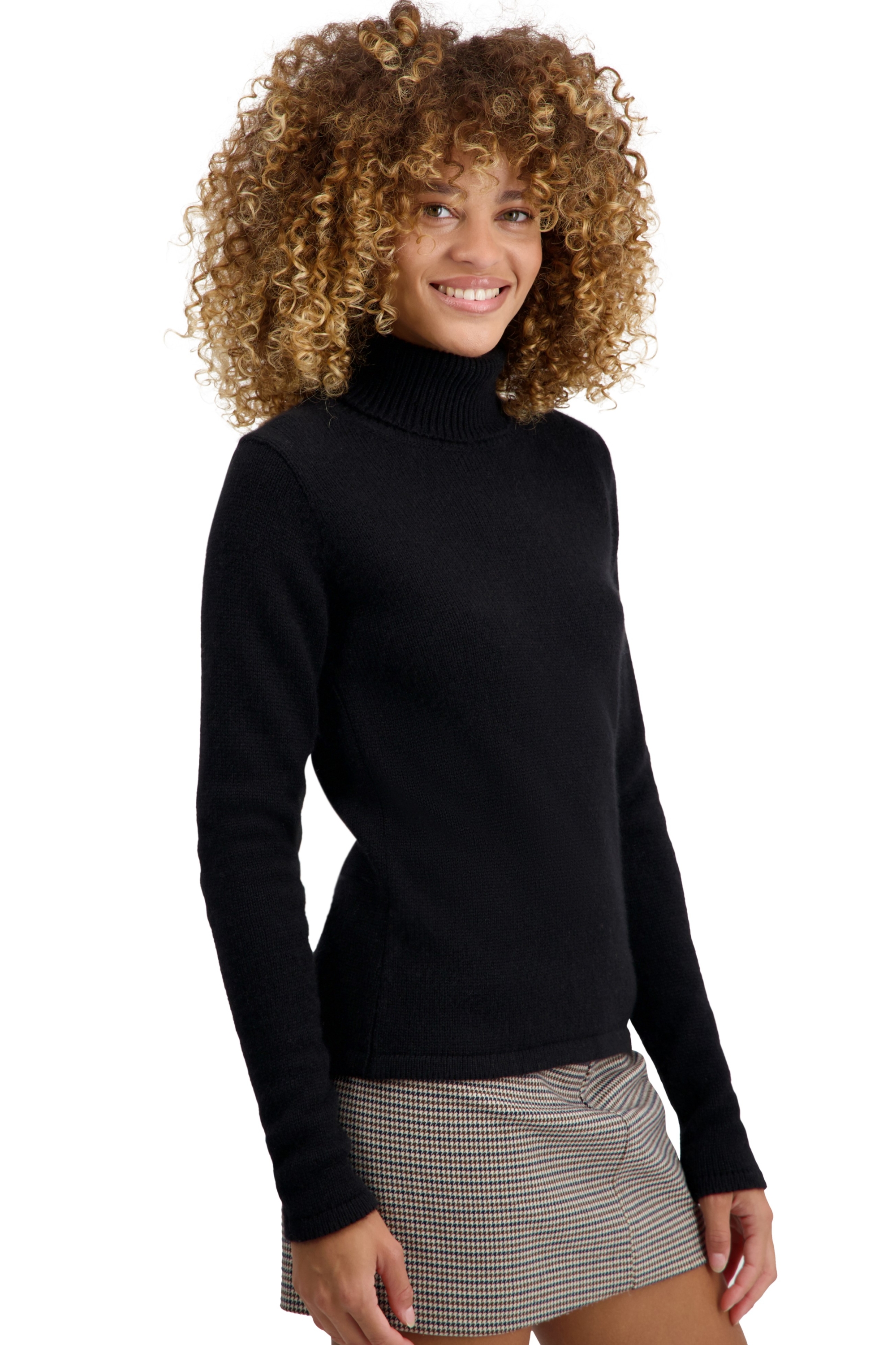 Cashmere ladies chunky sweater taipei first black l