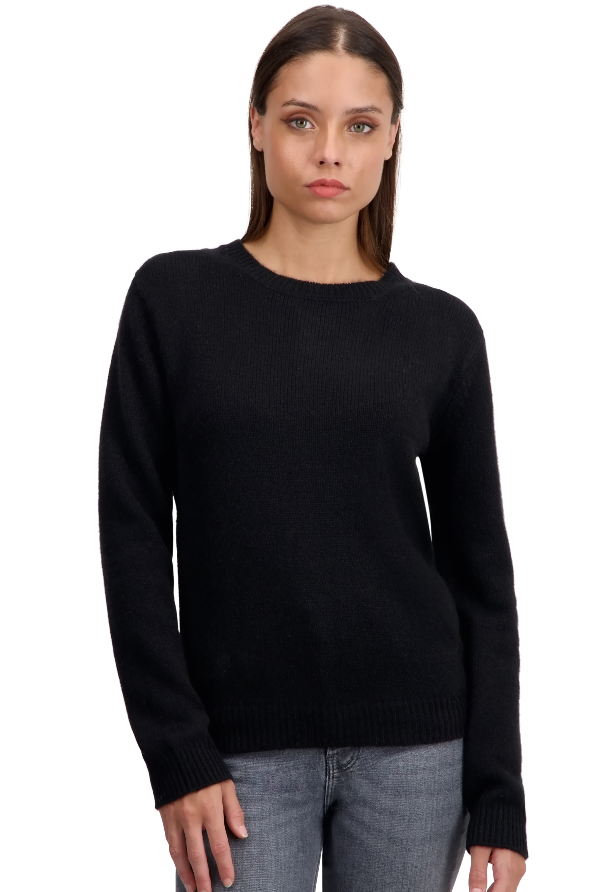 Cashmere ladies chunky sweater tyrol black m