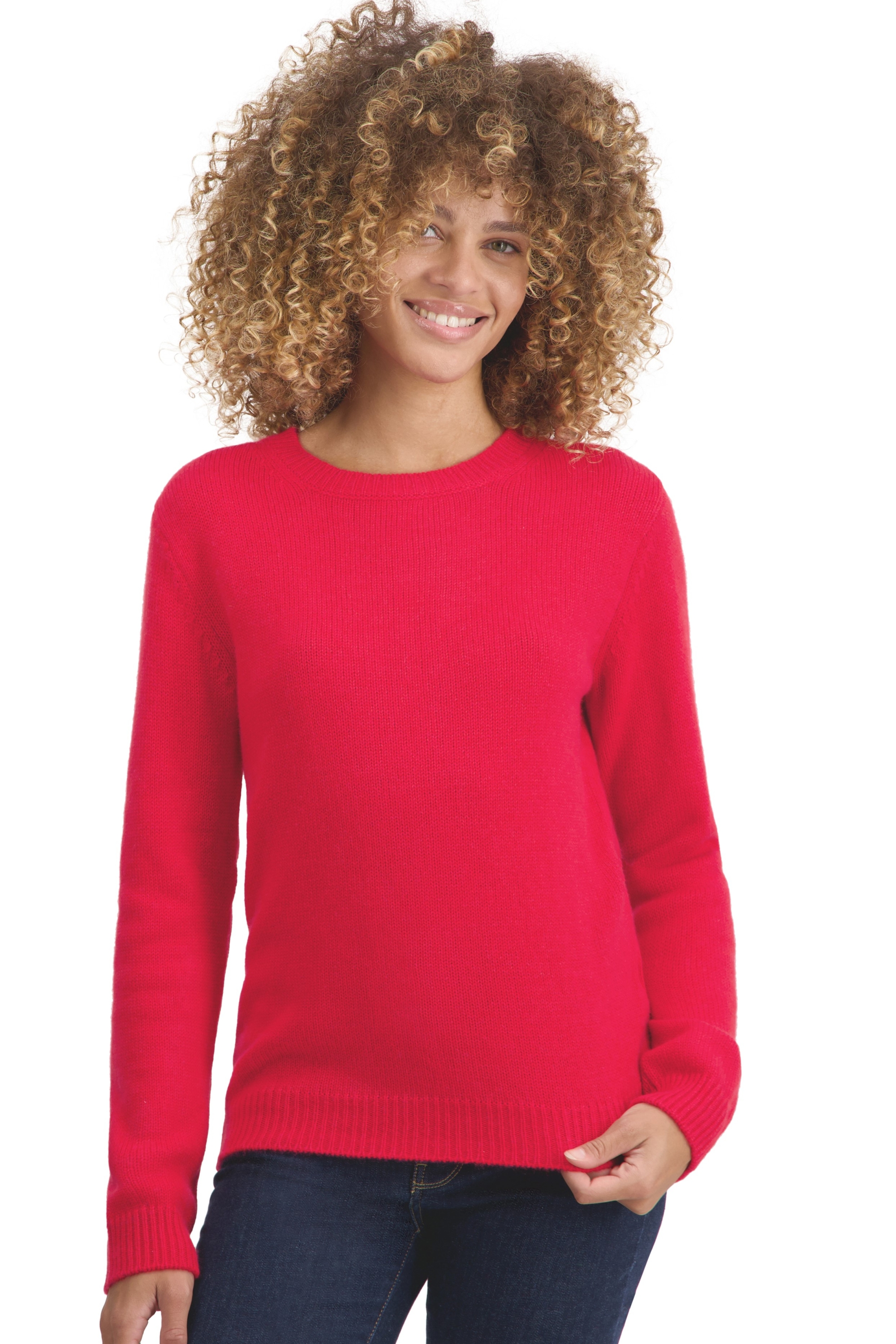 Cashmere ladies chunky sweater tyrol rouge 2xl