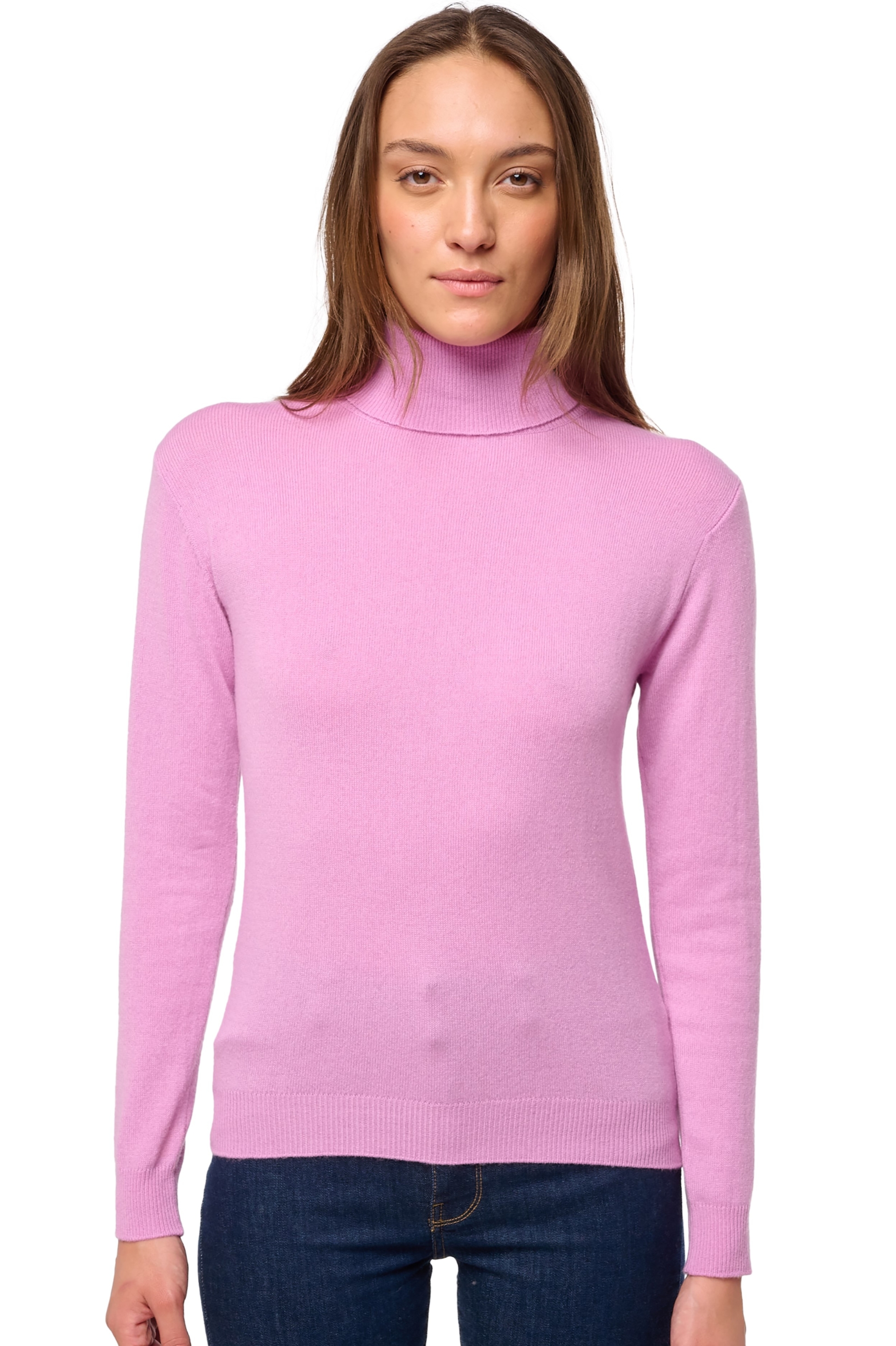 Cashmere ladies roll neck tale first winter rose l