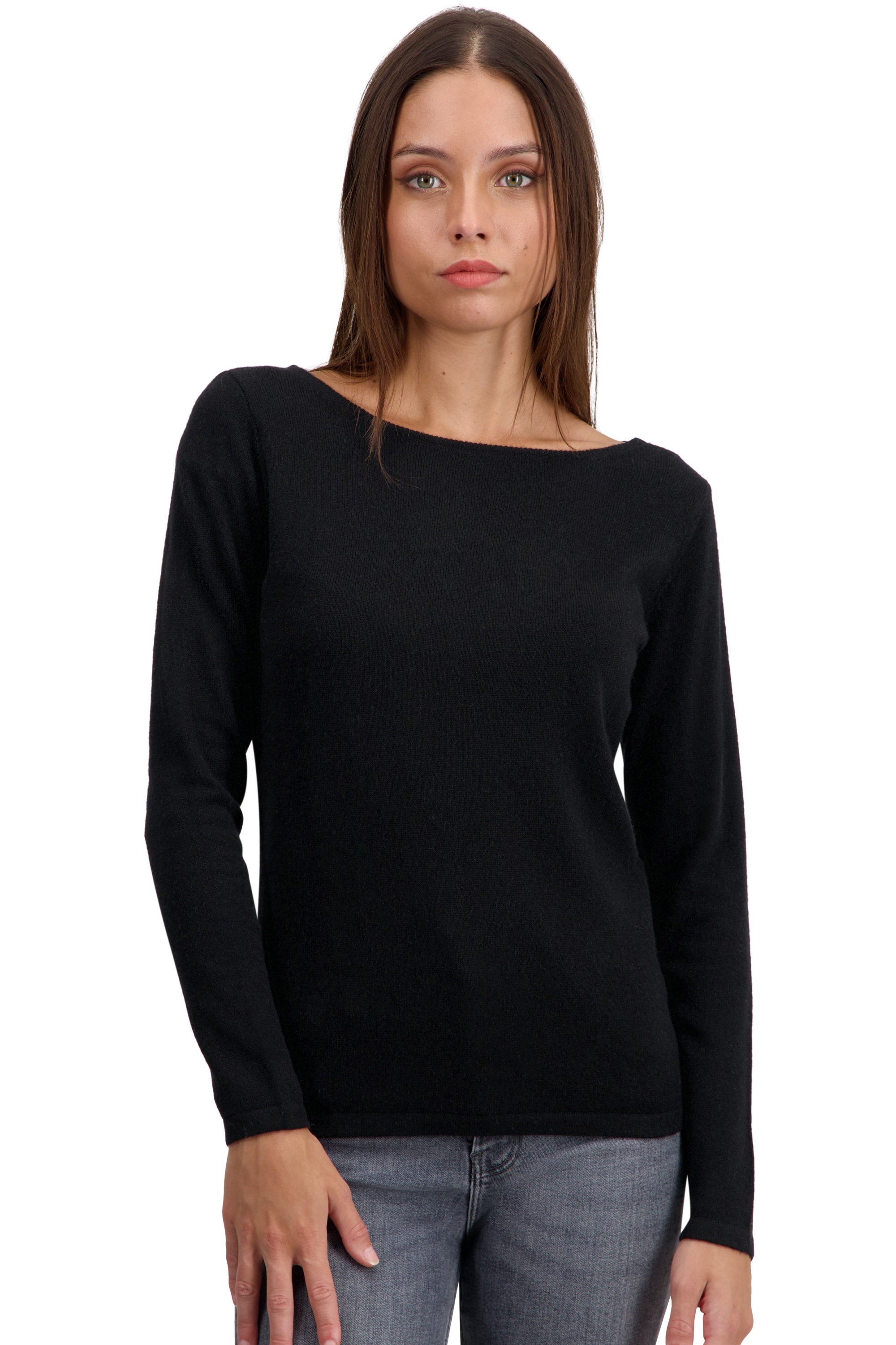 Cashmere ladies round necks tennessy first black m