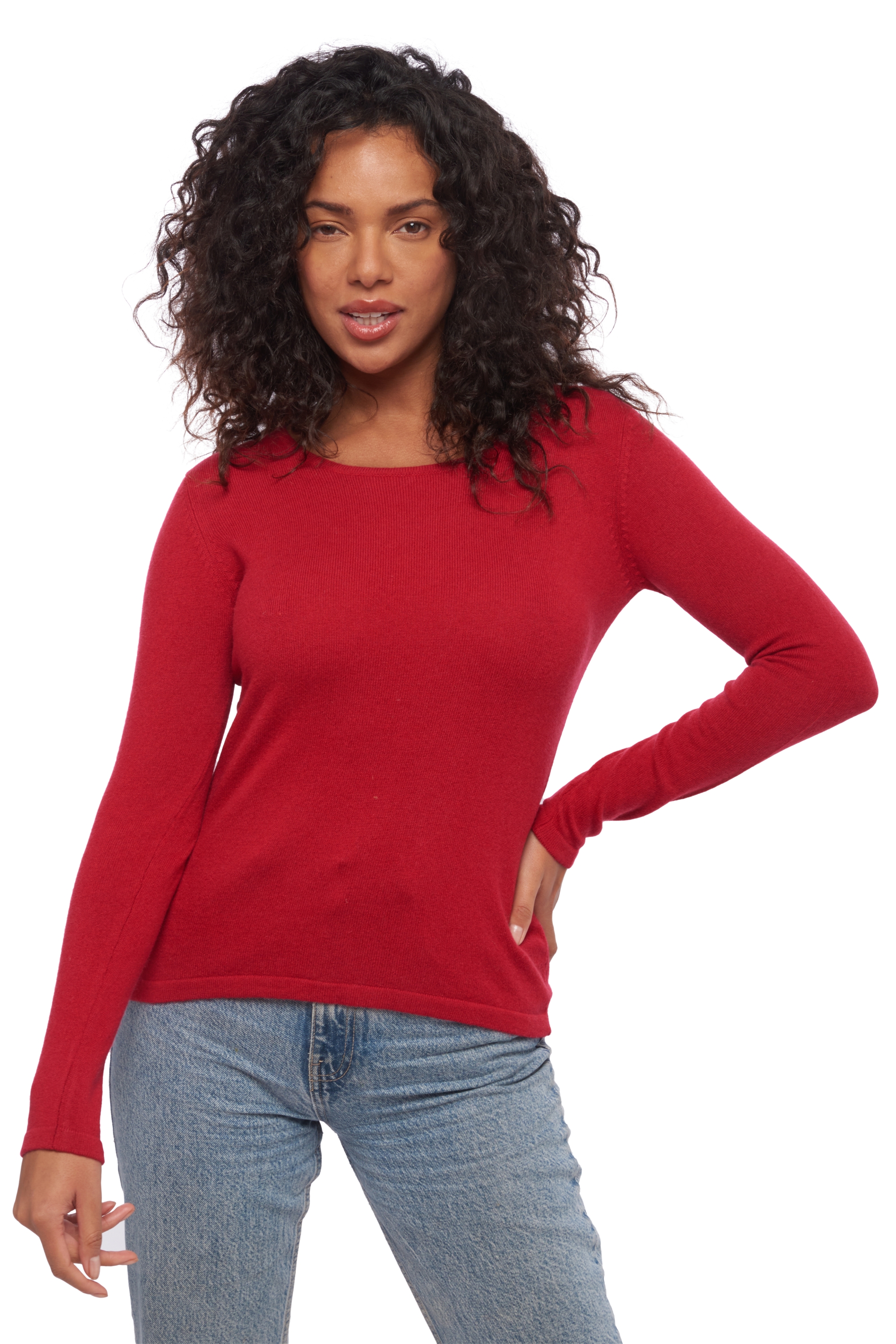 Cashmere ladies spring summer collection solange blood red xl