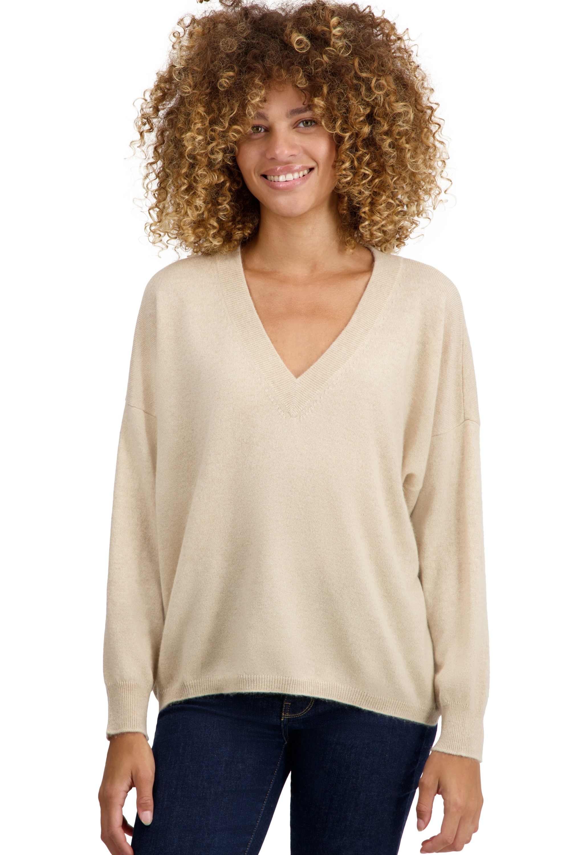 Cashmere ladies spring summer collection theia natural beige xs