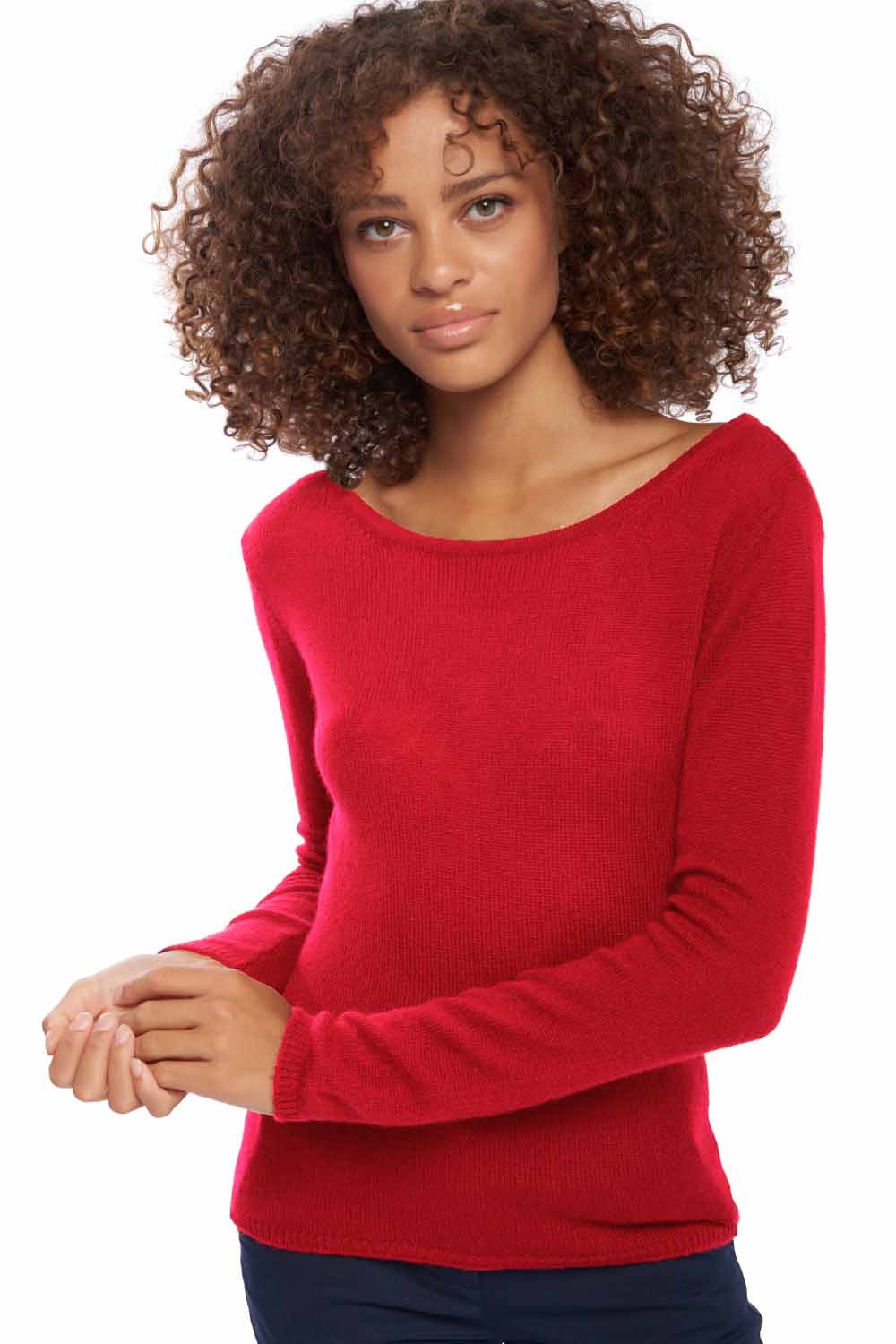Cashmere ladies timeless classics caleen blood red m