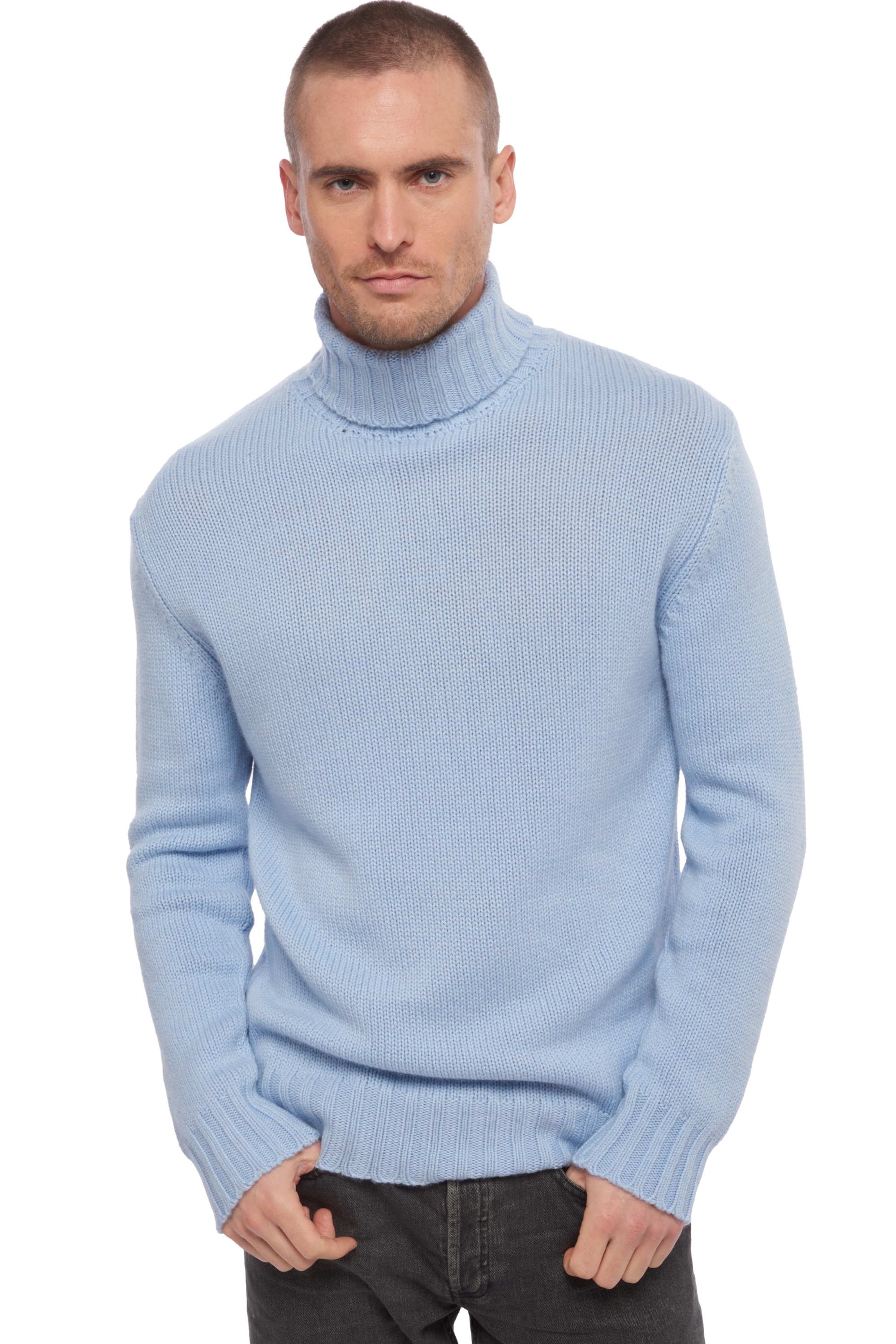 Cashmere men chunky sweater achille ciel l