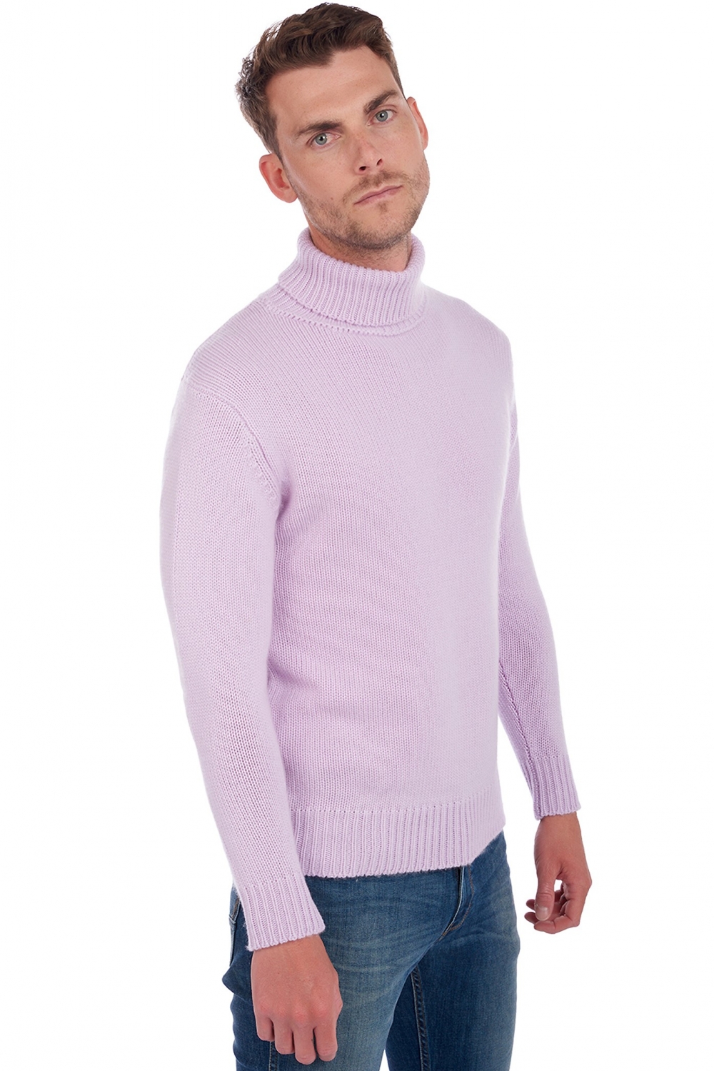 Cashmere men chunky sweater artemi lilas m