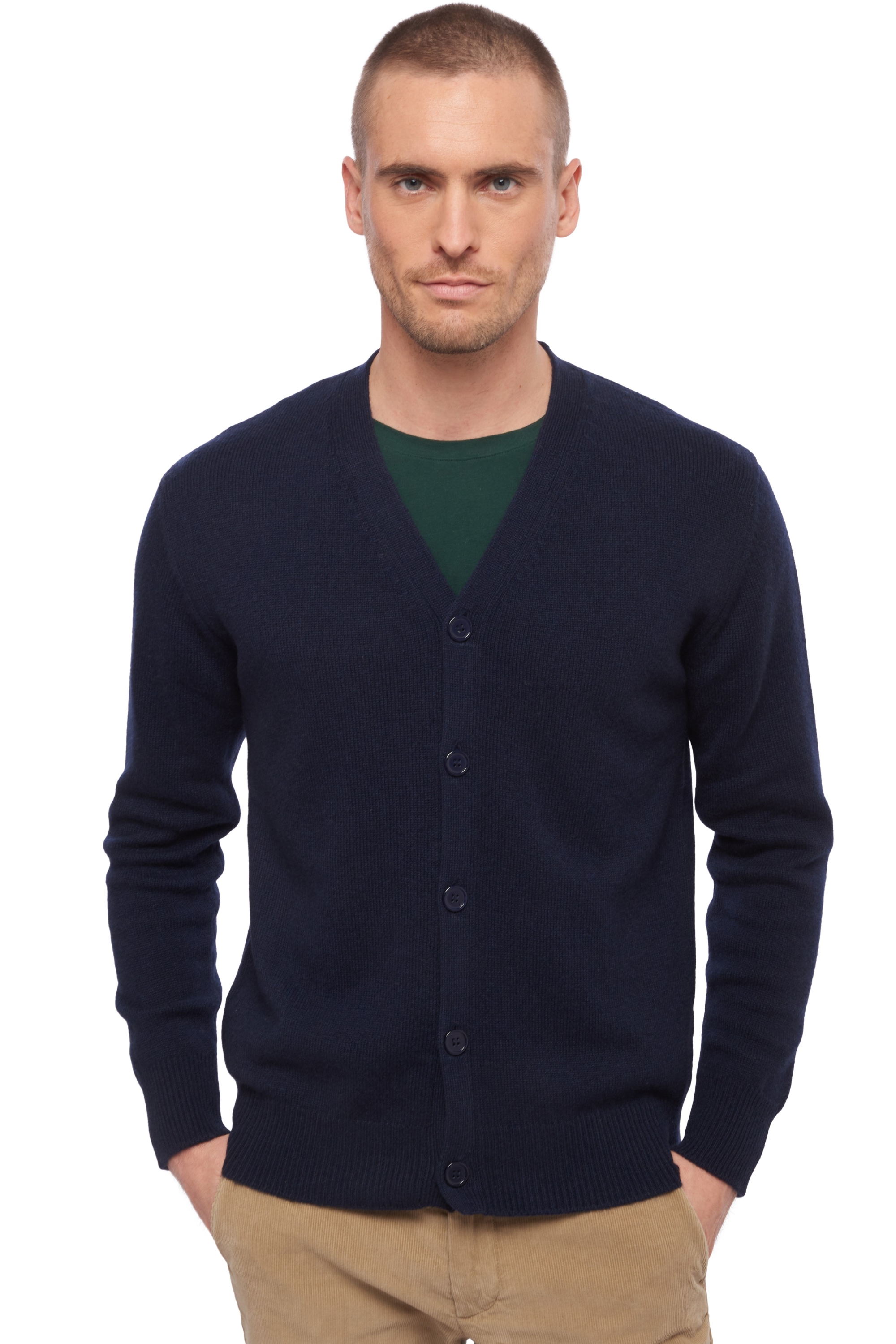 Cashmere men chunky sweater leon dress blue 2xl