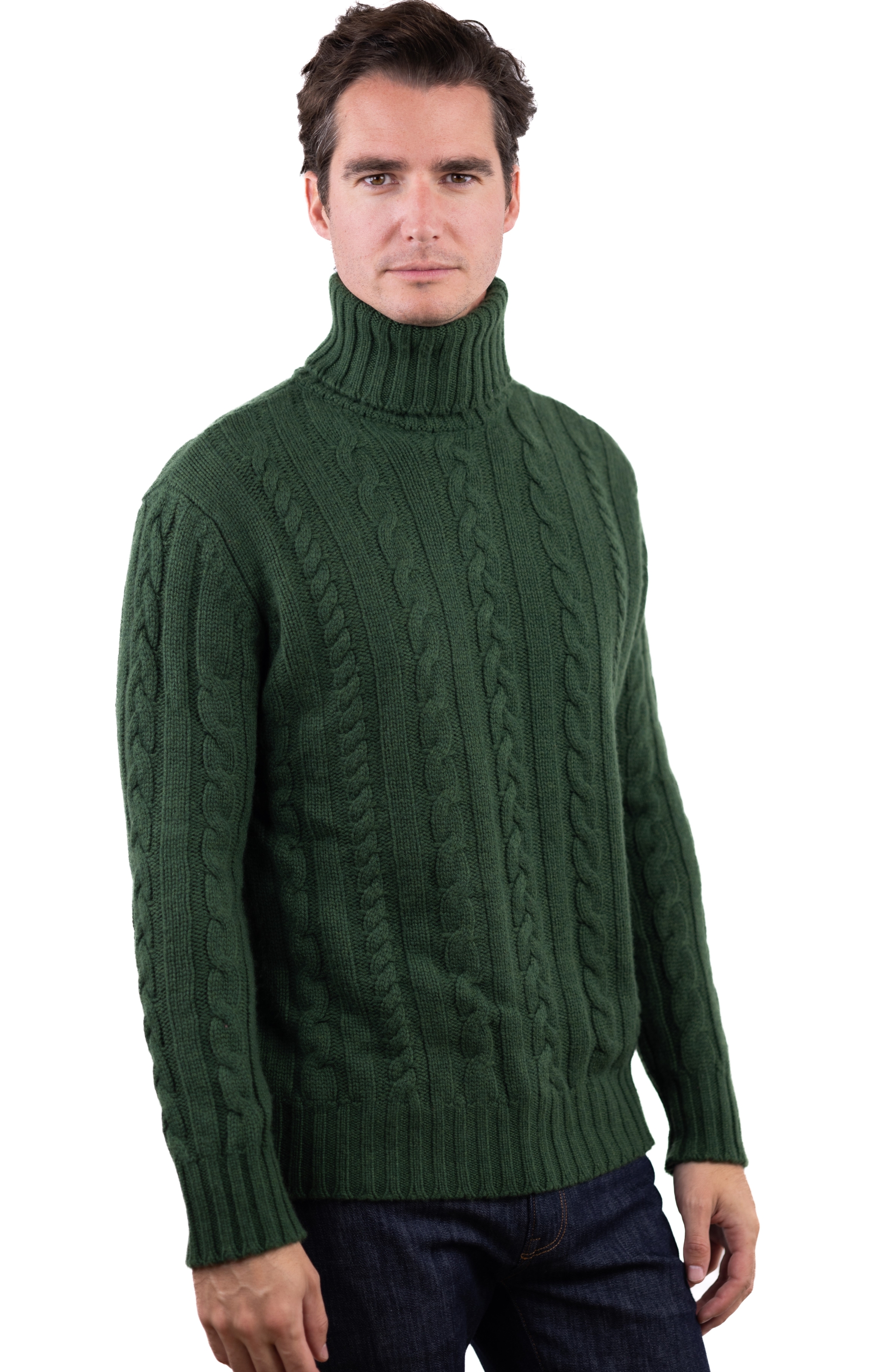 Cashmere men chunky sweater lucas cedar s