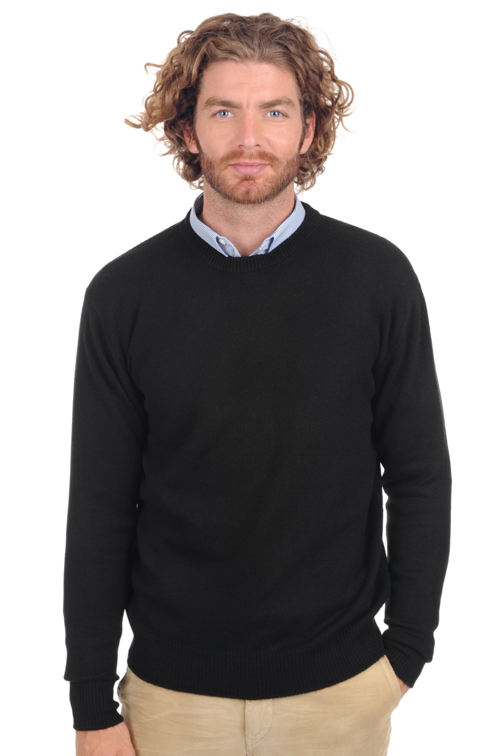 Cashmere men chunky sweater nestor 4f premium black xs