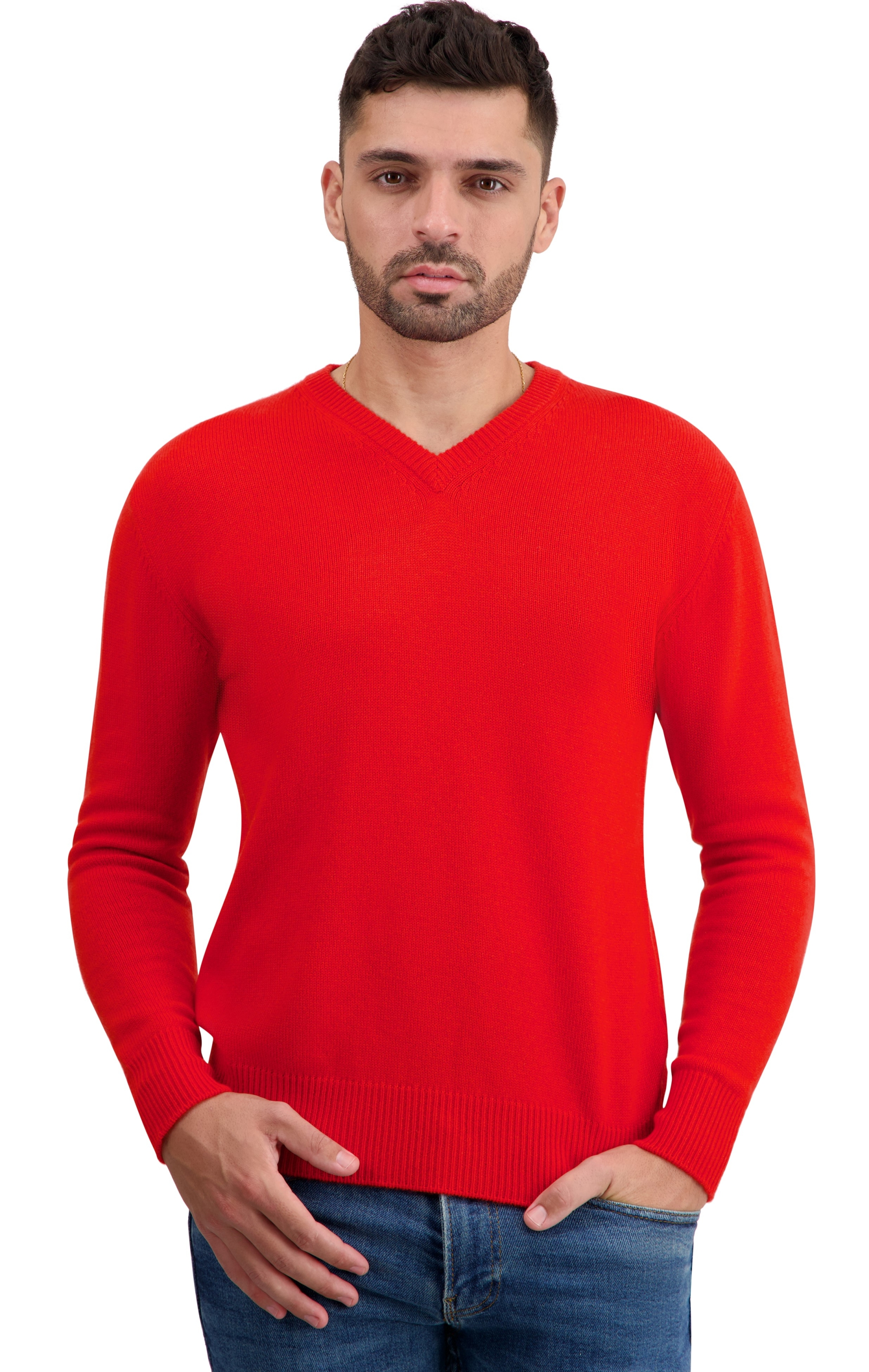 Cashmere men chunky sweater tour first tomato l