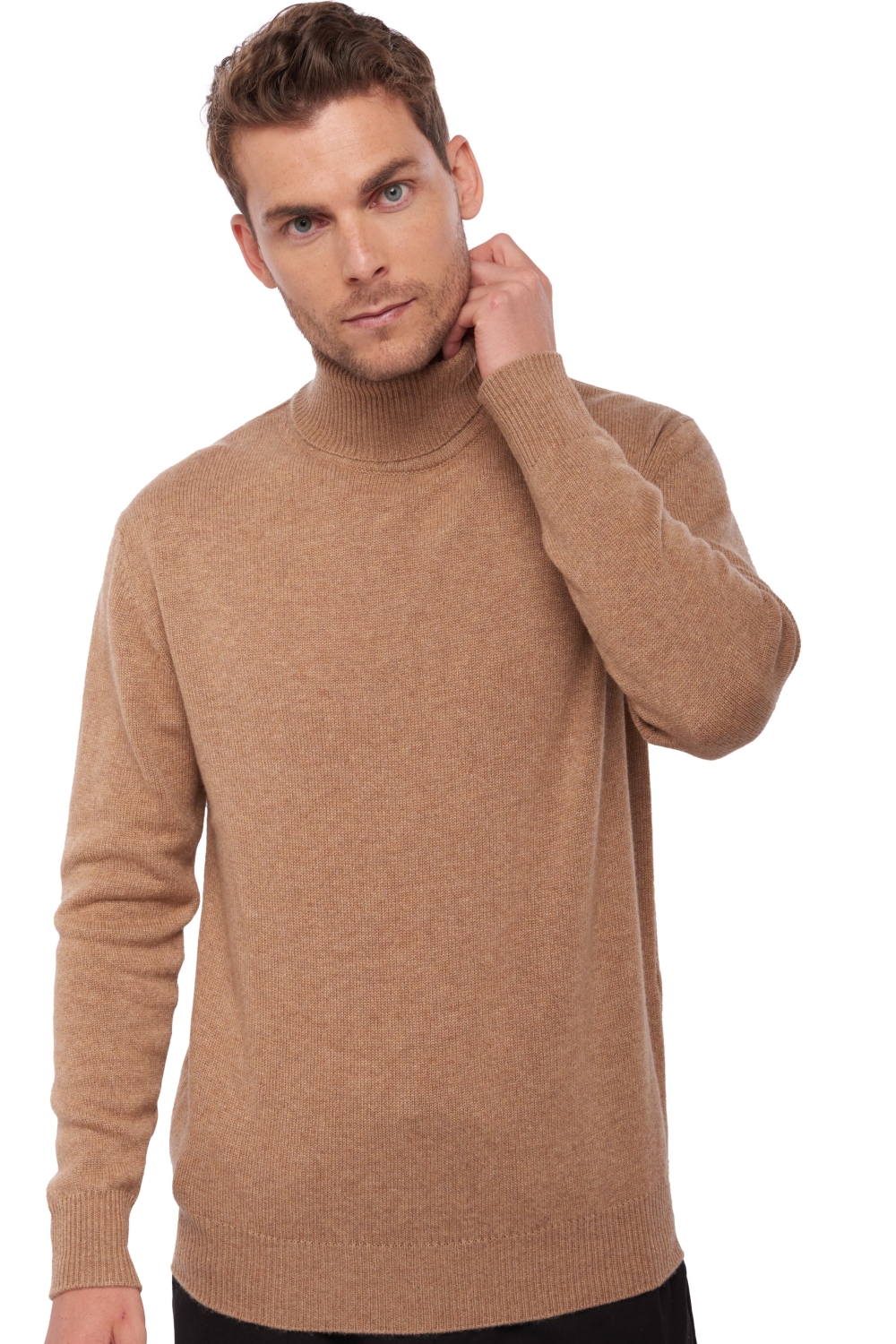 Cashmere men edgar 4f camel chine l