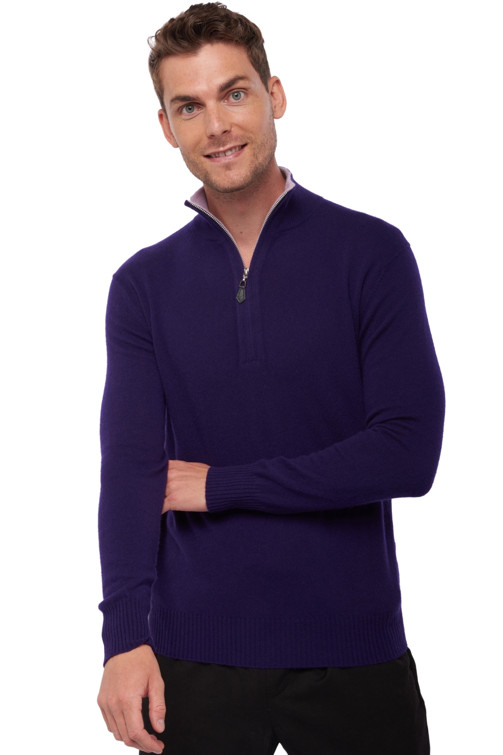 Cashmere men henri deep purple lilas xs