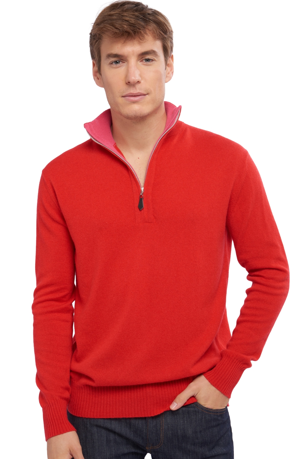 Cashmere men henri rouge shocking pink xl