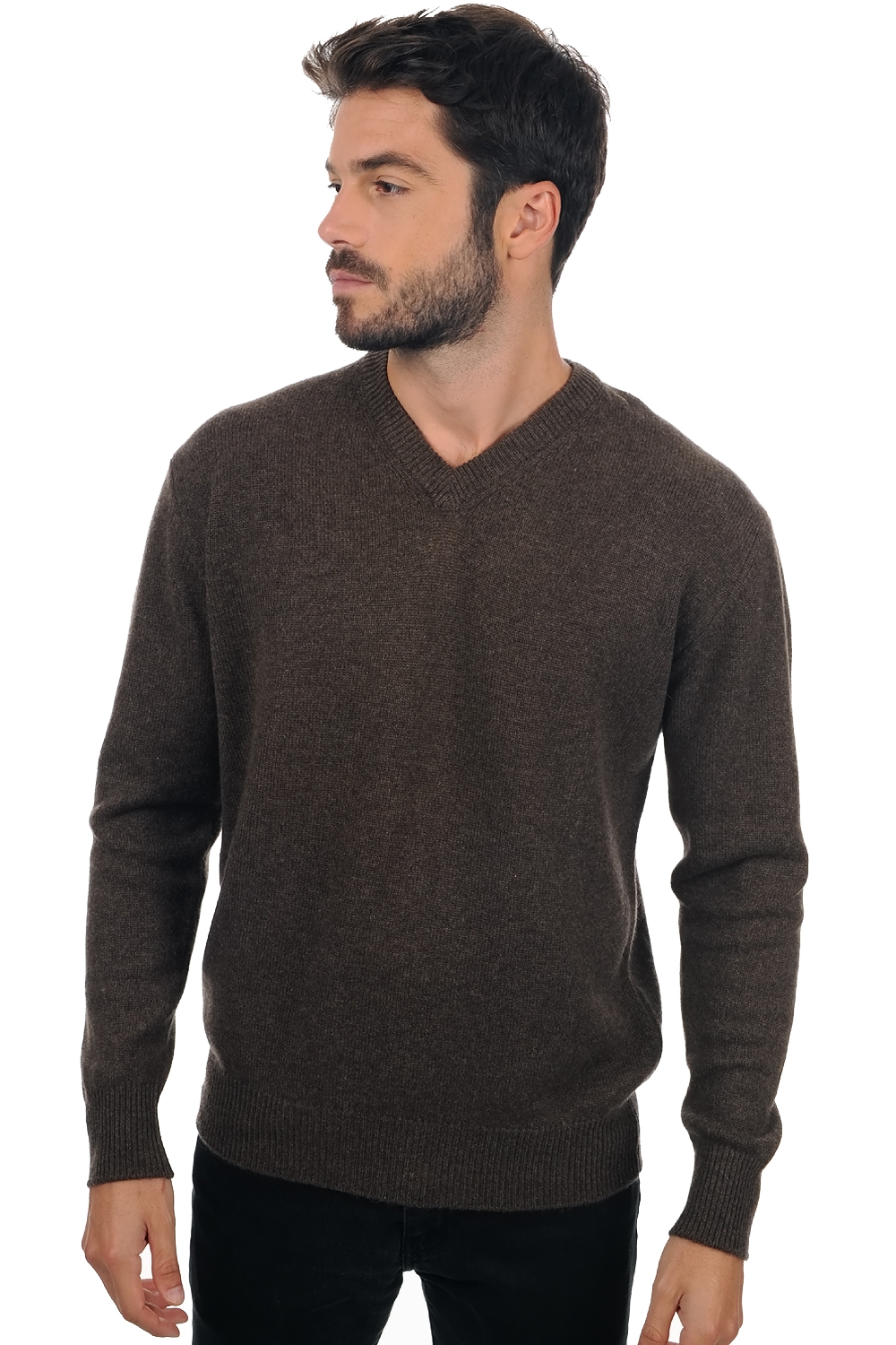 Cashmere men hippolyte 4f marron chine 4xl